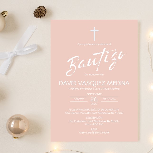 Invitcion Bautizo Minimalist Pastel Colours Baptis Invitation (Creator Uploaded)
