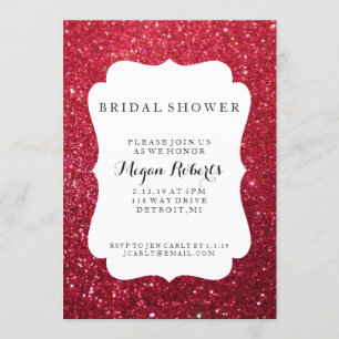 Invite - Bridal Shower Day Fab - Cherry Glit