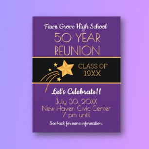 Invite 'Em! 50th Class Reunion Postcard