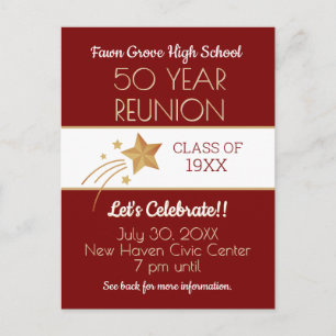 Invite 'Em! 50th Class Reunion Postcard