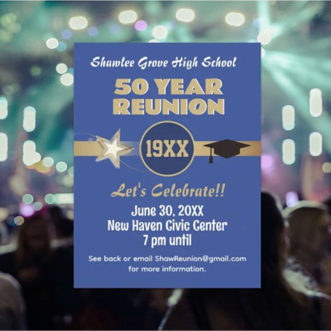 Invite 'Em! Any year Class Reunion Postcard (Creator Uploaded)