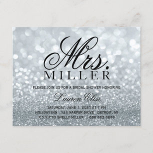 Invite - Glit Fab Mrs. Bridal Shower 2 Silv
