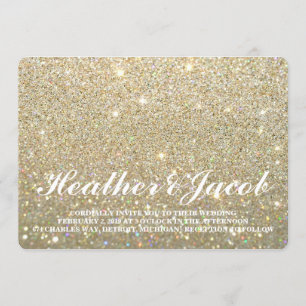 Invite - Gold Glit Fab Wedding