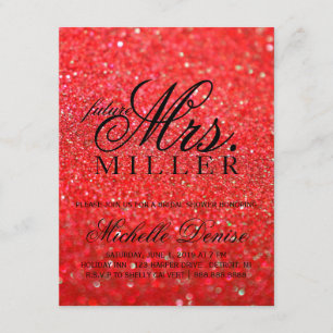 Invite - Lit Red Glit Fab future Mrs. Bridal