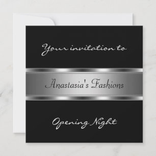 Invite Opening Night Black Silver