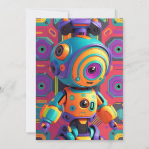 Invite Party Card Kids Dinosaur Robot Unicorn
