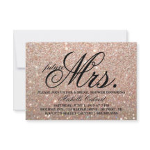 Invite-Rose Gold Glitter BridalShower future Mrs.