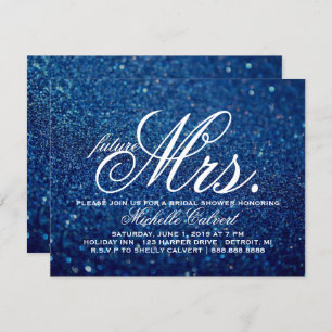 Invite - Royal Blue Bridal Shower future Mrs. 2