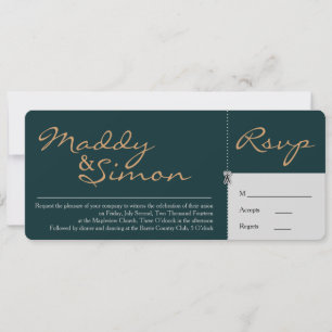 INVITE & RSVP COMBINED   Simple Calligraphy