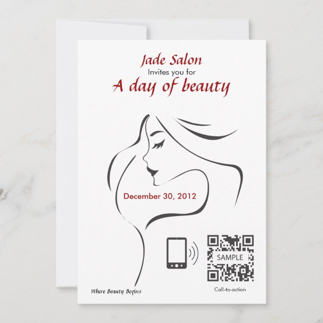 Invite Template Hair Salon (Front)