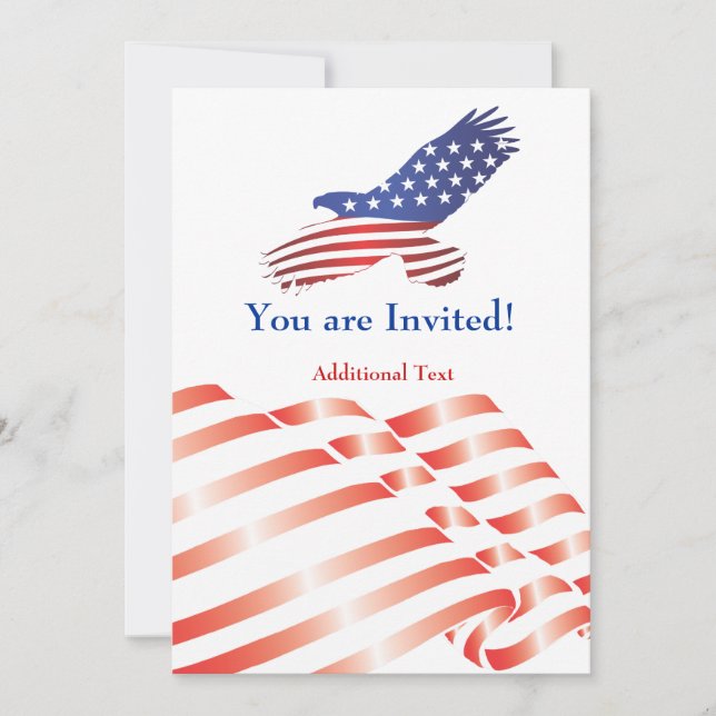 Invite Template Political Flag & Eagle (Front)