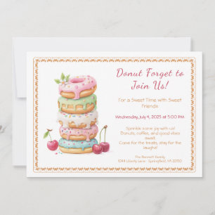 Invite to a Sweet Doughnut Party Colourful Celebra