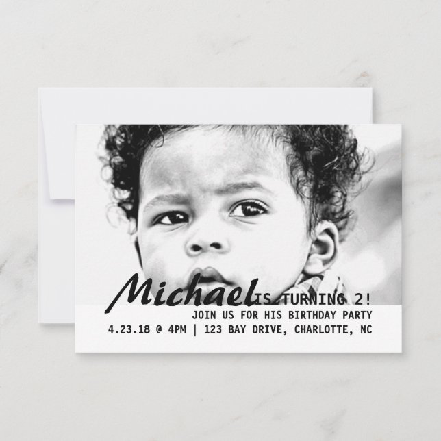 Invite - Turning 2! (Front)