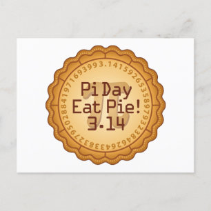 Invite Your Friends, Pi Day Party Postcard