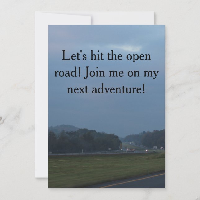 inviting friends for a road trip invitation (Front)