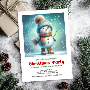 Inviting funny snowman invite holiday editable