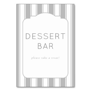 Inviting Grey Striped Dessert Board Table Number