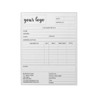 Invoice Business Sales Form Receipt, Add Logo