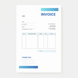 invoice post-it notes