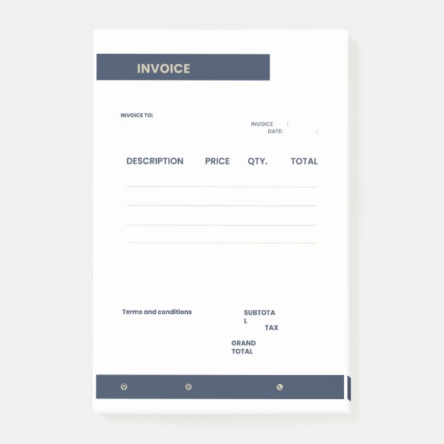 invoice post-it notes (Front)