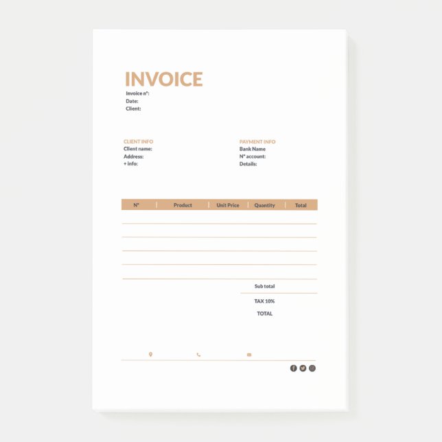 invoice post-it notes (Front)