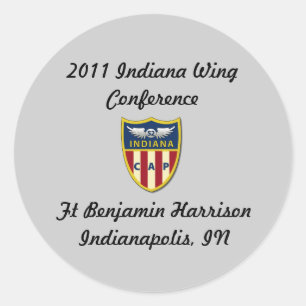 INWG Patch -- Transparent, 2011 Indiana Wing Co... Classic Round Sticker