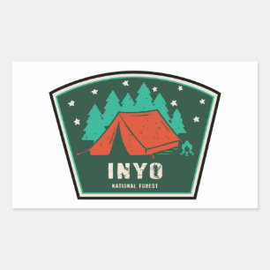 Inyo National Forest Camping Rectangular Sticker
