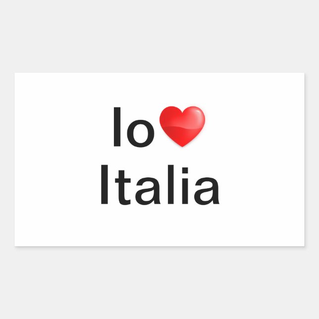 Io amo Italia Rectangular Sticker (Front)