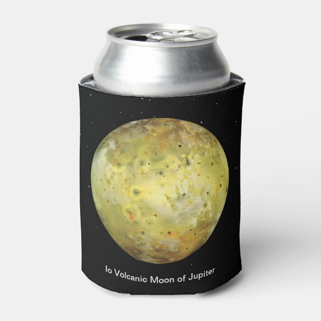 Io Volcanic  Moon of Jupiter Can Cooler (Can Front)