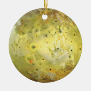 Io Volcanic  Moon of Jupiter Ceramic Ornament