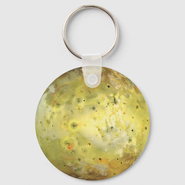 Io Volcanic  Moon of Jupiter Key Ring (Front)