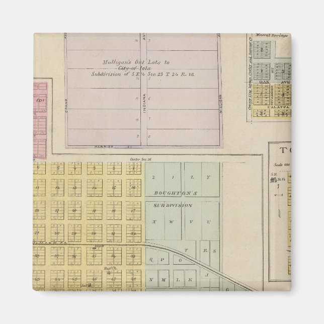Iola, Torrance, and Kellogg, Kansas Magnet (Front)