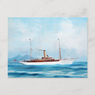Iolanda Steam Yacht 1909 Postcard
