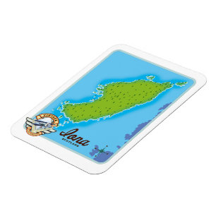 Iona scotland map magnet