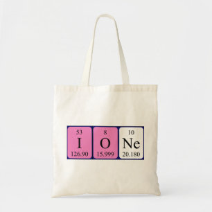 Ione periodic table name tote bag