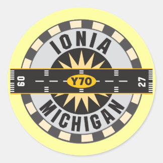 Ionia Y70 Airport Classic Round Sticker