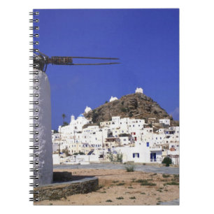 Ios, Greece. The beautful and crisp, white and Notebook