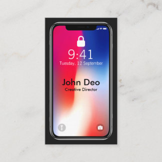 iOS Inspired Modern | iPhone X Business Card