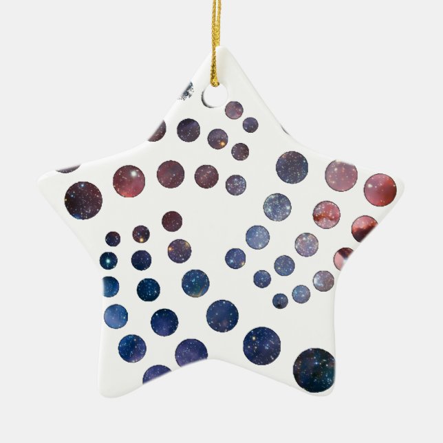IOTA cryptocurrency galaxy Ceramic Tree Decoration (Front)