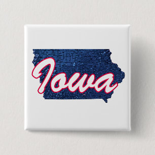 Iowa 15 Cm Square Badge