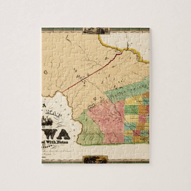 Iowa 1845 jigsaw puzzle (Vertical)