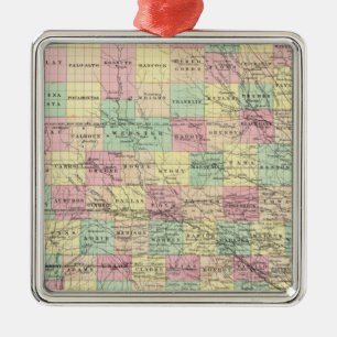 Iowa 3 metal ornament