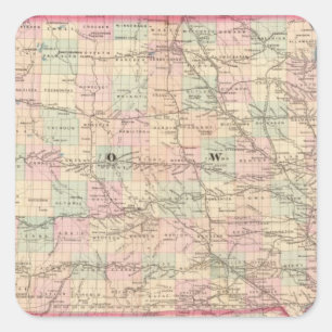 Iowa 3 square sticker