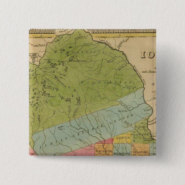 Iowa 4 15 cm square badge (Front)
