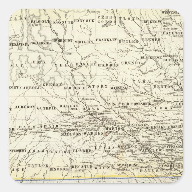 Iowa 5 square sticker (Front)