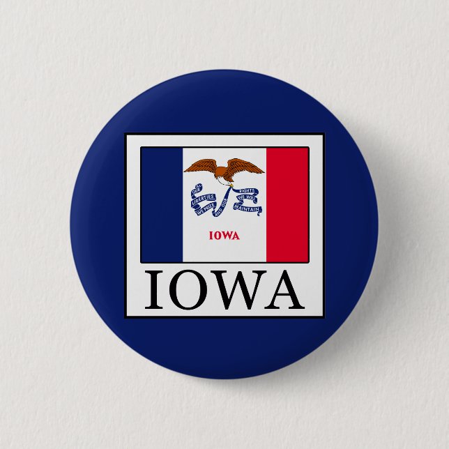 Iowa 6 Cm Round Badge (Front)