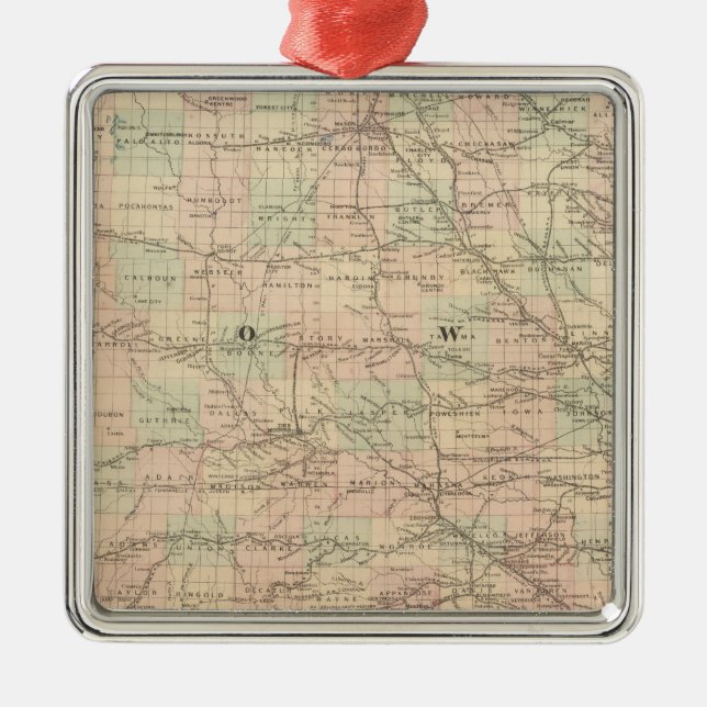 Iowa 6 metal tree decoration (Front)
