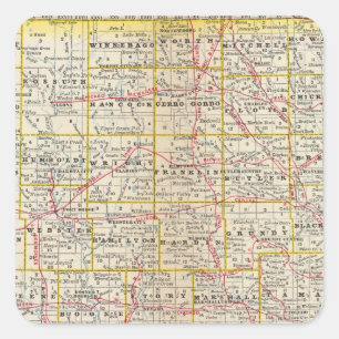 Iowa 6 square sticker