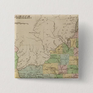 Iowa and Wisconsin 15 Cm Square Badge