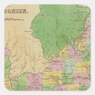 Iowa And Wisconsin Square Sticker